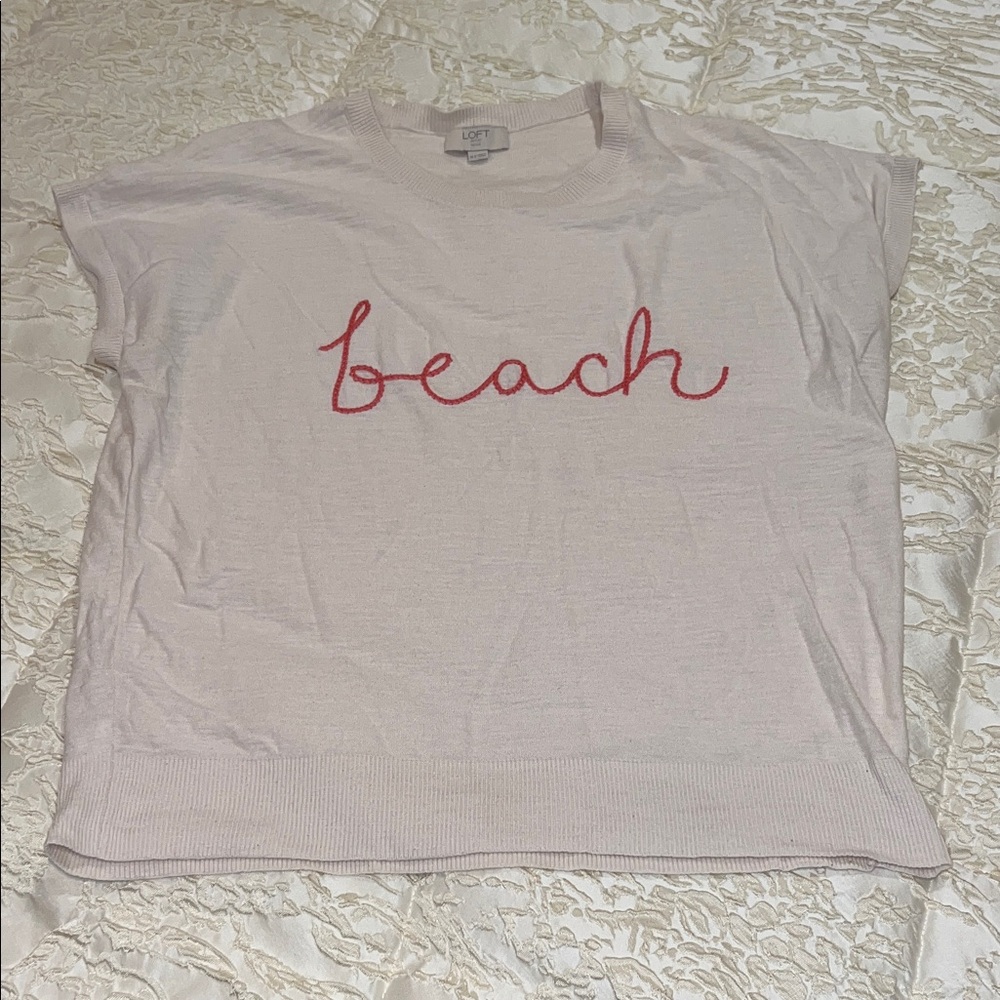 LOFT Women's Pink Beach Tee